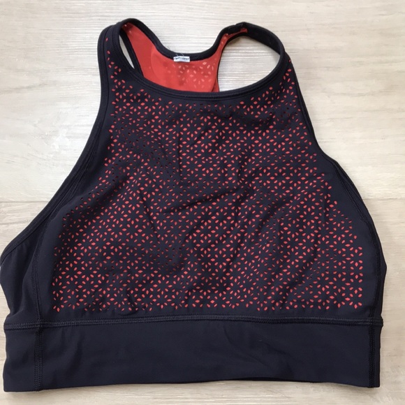 LULULEMON SPORTS TOP BLACK / ORANGE SIZE 8 - Picture 2 of 6